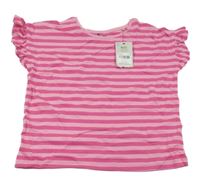 Nové - ružové pruhované tričko Tu