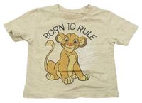 Béžové melírované tričko s Lvím kráľom Disney