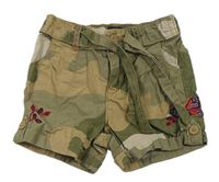 Khaki army plátěné kraťasy s motýlkem GAP