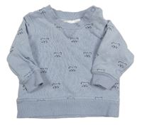 Modrá mikina s čumáky zn. H&M