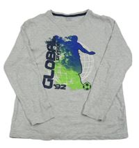 Světlešedé triko s fotbalistou Primark