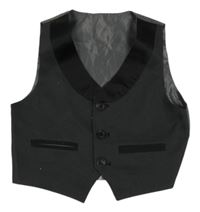 Tmavošedo-čierna slávnostná vesta