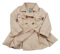 Svetloružový šušťákový jarný kabát s opaskom Tahari