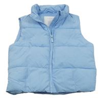 Svetlomodrá šušťáková zateplená crop vesta Matalan