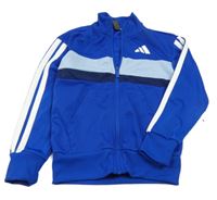 Modro-světlemodrá propínací sportovní mikina s logem Adidas