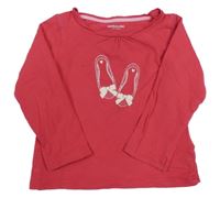 Fuchsiové triko s botami Vertbaudet