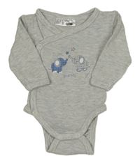 Svetlosivé melírované zavinovací body so slonmi Ergee