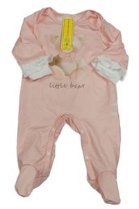 Nové - Ružový overal s medvedíkom Shein
