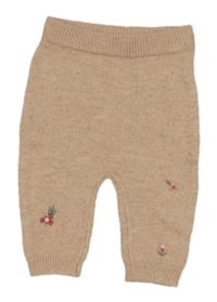 Světlerůžové úpletové tepláky s květy George