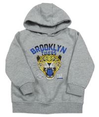 Svetlosivá mikina s leopardom a kapucňou Dunnes Stores