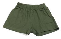 Khaki pyžamové kraťasy