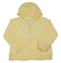 Svetložltá ľahká jarná bunda s kapucňou