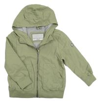 Zelená šusťáková jarní bunda s kapucí H&M
