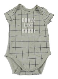 Světlezeleno-tmavomodré kockované body s nápisom C&A