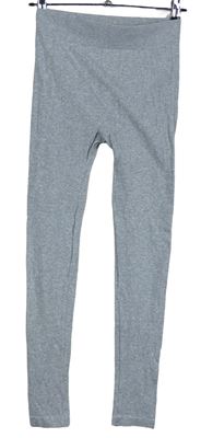 Dámské šedé žebrované elastické legíny H&M