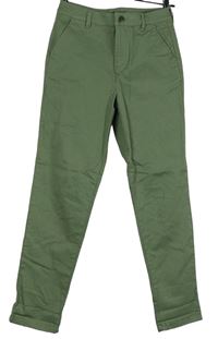 Dámské khaki skinny plátěné kalhoty F&F