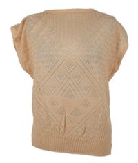 Dámska oranžová ažurová svetrová vesta