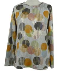 Nové - Dámské šedé úpletové triko s puntíky Paco Boutique 