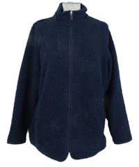 Dámská tmavomodrá buklé podšitá bunda Bonmarché 