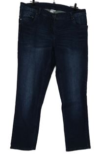 Dámske tmavomodré slim rifle Giada