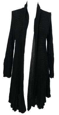 Dámsky čierny svetrový cardigán