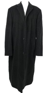 Pánský černý vlněný kabát Gilberto