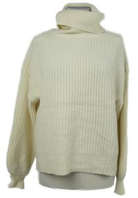 Dámsky smotanový vlnený sveter s rolákom Gallery