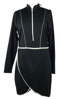 Dámské černé šaty s pruhy Primark 