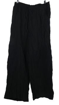 Dámské černé mušelínové volné kalhoty New Look 