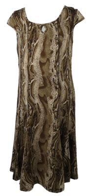 Dámské hnědo-béžové vzorované šaty Klass 