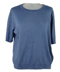 Dámské světlemodré třpytivé pletené tričko 