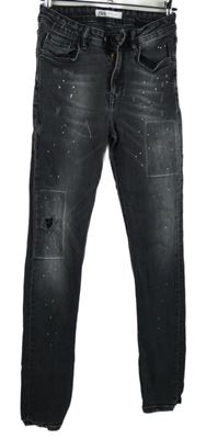 Pánske sivé skinny rifle s vyšúchaním Zara vel. 30