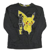 Sivé tričko s Pikachu