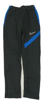 Antracitovo-modré športové funkčné tepláky s logom zn. Nike