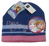 Nové- Modro-růžová čepice s Frozen disney vel.122-134