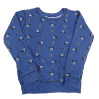 Modrá mikina s Mickey mousem Disney