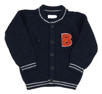 Tmavomodrý prepínaci sveter s pruhmi Primark