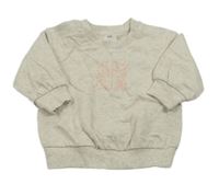 Svetlobéžová melírovaná mikina s nápisom H&M