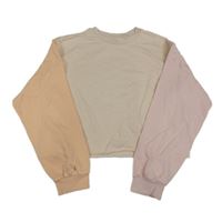 Béžovo-oranžovo-ružová crop mikina H&M