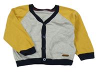 Sivo-žlto-čierny prepínaci sveter M&S