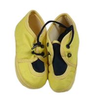 Žlto-čierne plátenné cápačky