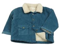 Petrolejová zateplená manšestrová bunda Next