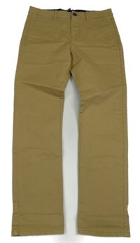 Béžové plátěné chino kahoty H&M