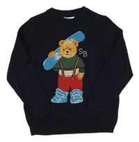 Tmavomodrý svetr s medvědem M&S