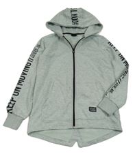 Šedá propínací mikina s kapucí Chapter young