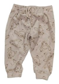 Lila plyšové tepláky s Bambim Primark