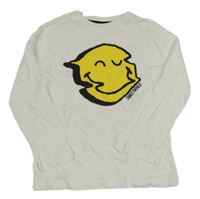 Biele tričko so smajlíkom