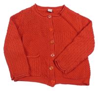 Červený prepínaci strukturovaný sveter Tu