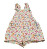 Bílo-barevné květované laclové riflové kraťasy Primark