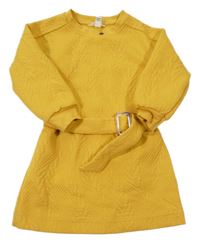 Žlté strukturované teplákové šaty River Island